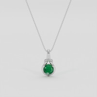 1.27 Ct. Emerald Pendant, Silver 1