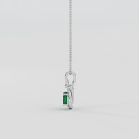 1.27 Ct. Emerald Pendant, Silver 3