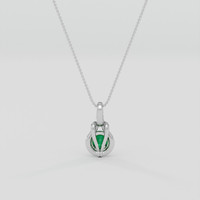 1.27 Ct. Emerald Pendant, Silver 4