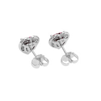 1.67 Ct.Tw. Ruby Earrings, 14K White Gold 4