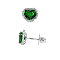 2.00 Ct.Tw. Gemstone Earrings, 18K White Gold 2