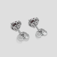 <span>0.96</span>&nbsp;<span class="tooltip-light">Ct.Tw.<span class="tooltiptext">Total Carat Weight</span></span> Purplish Pink Sapphire Earrings, 18K White Gold 4