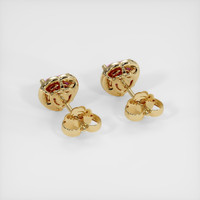 1.50 Ct.Tw. Pink Sapphire Earrings, 14K Yellow Gold 4