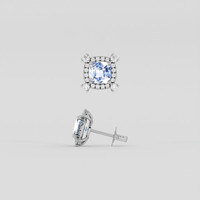 <span>2.04</span>&nbsp;<span class="tooltip-light">Ct.Tw.<span class="tooltiptext">Total Carat Weight</span></span> Blue Sapphire Earrings, Platinum 950 2