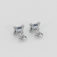 <span>2.04</span>&nbsp;<span class="tooltip-light">Ct.Tw.<span class="tooltiptext">Total Carat Weight</span></span> Blue Sapphire Earrings, Platinum 950 4
