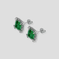<span>1.45</span> <span class="tooltip-light">Ct.Tw.<span class="tooltiptext">Total Carat Weight</span></span> Emerald Earrings, Platinum 950 3