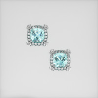 1.28 Ct.Tw. Gemstone Earrings, Platinum 950 1