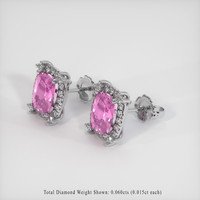 <span>2.94</span>&nbsp;<span class="tooltip-light">Ct.Tw.<span class="tooltiptext">Total Carat Weight</span></span> Pink Sapphire Earrings, Platinum 950 2