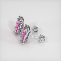 <span>2.94</span>&nbsp;<span class="tooltip-light">Ct.Tw.<span class="tooltiptext">Total Carat Weight</span></span> Pink Sapphire Earrings, Platinum 950 3