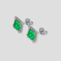 <span>1.90</span> <span class="tooltip-light">Ct.Tw.<span class="tooltiptext">Total Carat Weight</span></span> Emerald Earrings, Platinum 950 3