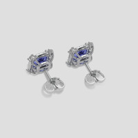 <span>1.92</span>&nbsp;<span class="tooltip-light">Ct.Tw.<span class="tooltiptext">Total Carat Weight</span></span> Violetish Blue Tanzanite Earrings, 14K White Gold 4