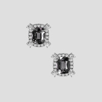 <span>3.89</span> <span class="tooltip-light">Ct.Tw.<span class="tooltiptext">Total Carat Weight</span></span> Grey Spinel Earrings, 14K White Gold 1
