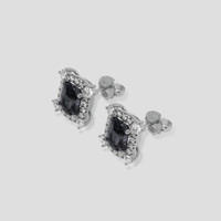 <span>3.89</span> <span class="tooltip-light">Ct.Tw.<span class="tooltiptext">Total Carat Weight</span></span> Grey Spinel Earrings, 14K White Gold 3