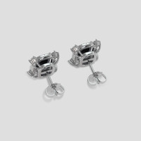 <span>3.89</span> <span class="tooltip-light">Ct.Tw.<span class="tooltiptext">Total Carat Weight</span></span> Grey Spinel Earrings, 14K White Gold 4