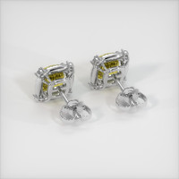 <span>2.08</span> <span class="tooltip-light">Ct.Tw.<span class="tooltiptext">Total Carat Weight</span></span> Greenish Yellow Sapphire Earrings, 18K White Gold 4