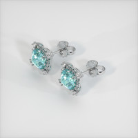 1.28 Ct.Tw. Gemstone Earrings, 18K White Gold 3