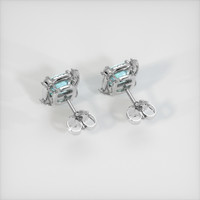 1.28 Ct.Tw. Gemstone Earrings, 18K White Gold 4