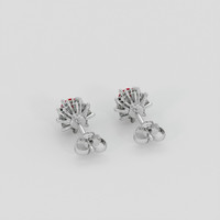 <span>0.53</span>&nbsp;<span class="tooltip-light">Ct.Tw.<span class="tooltiptext">Total Carat Weight</span></span> Ruby Earrings, Platinum 950 4