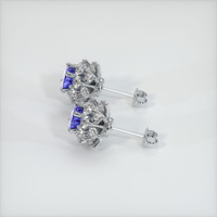 <span>0.76</span> <span class="tooltip-light">Ct.Tw.<span class="tooltiptext">Total Carat Weight</span></span> Violet Tanzanite Earrings, Platinum 950 3