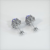 <span>0.76</span> <span class="tooltip-light">Ct.Tw.<span class="tooltiptext">Total Carat Weight</span></span> Violet Tanzanite Earrings, Platinum 950 4