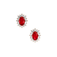 0.50 Ct.Tw. Ruby Earrings, 14K Rose Gold 1