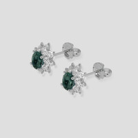 <span>1.18</span> <span class="tooltip-light">Ct.Tw.<span class="tooltiptext">Total Carat Weight</span></span> Alexandrite Earrings, 14K White Gold 3