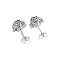 1.43 Ct.Tw. Ruby Earrings, 18K White Gold 4