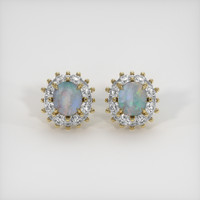 3.91 Ct.Tw. Gemstone Earrings, 14K Yellow Gold 1