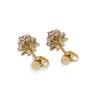 0.50 Ct.Tw. Ruby Earrings, 18K Yellow Gold 4