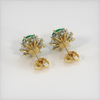 <span>0.62</span>&nbsp;<span class="tooltip-light">Ct.Tw.<span class="tooltiptext">Total Carat Weight</span></span> Emerald Earrings, 18K Yellow Gold 4