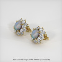 3.91 Ct.Tw. Gemstone Earrings, 18K Yellow Gold 2