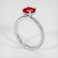 1.22 Ct. Ruby Ring, Platinum 950 2