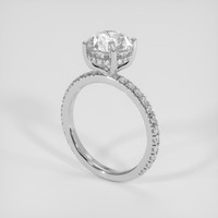 3.30 Ct. White Sapphire Ring, Platinum 950 2