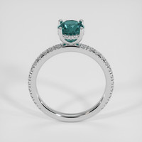 1.11 Ct. Bluish Green Sapphire Ring, Platinum 950 3
