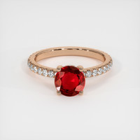 1.40 Ct. Ruby Ring, 14K Rose Gold 1