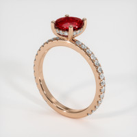 1.40 Ct. Ruby Ring, 14K Rose Gold 2