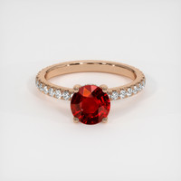 1.52 Ct. Ruby Ring, 14K Rose Gold 1