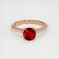 1.45 Ct. Ruby Ring, 14K Rose Gold 1