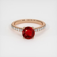 1.29 Ct. Ruby Ring, 14K Rose Gold 1