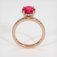 2.99 Ct. Ruby Ring, 14K Rose Gold 3