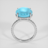 8.85 Ct. Blue Turquoise Ring, 14K White Gold 3