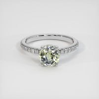 2.16 Ct. Bi Color Sapphire Ring, 14K White Gold 1