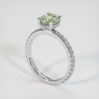 2.16 Ct. Bi Color Sapphire Ring, 14K White Gold 2