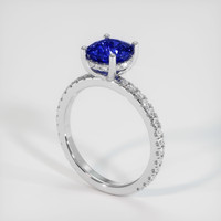 2.60 Ct. Sapphire Ring, 18K White Gold 2