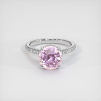 4.65 Ct. Purplish Pink Sapphire Ring, 18K White Gold 1
