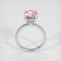 4.65 Ct. Purplish Pink Sapphire Ring, 18K White Gold 3