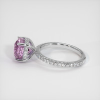 4.65 Ct. Purplish Pink Sapphire Ring, 18K White Gold 4