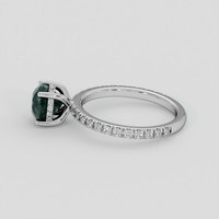 2.05 Ct. Bluish Green Sapphire Ring, 18K White Gold 4