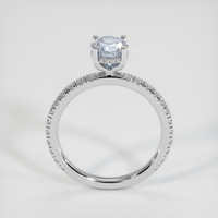 1.35 Ct. Greyish Blue Sapphire Ring, 18K White Gold 3