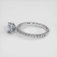 1.35 Ct. Greyish Blue Sapphire Ring, 18K White Gold 4